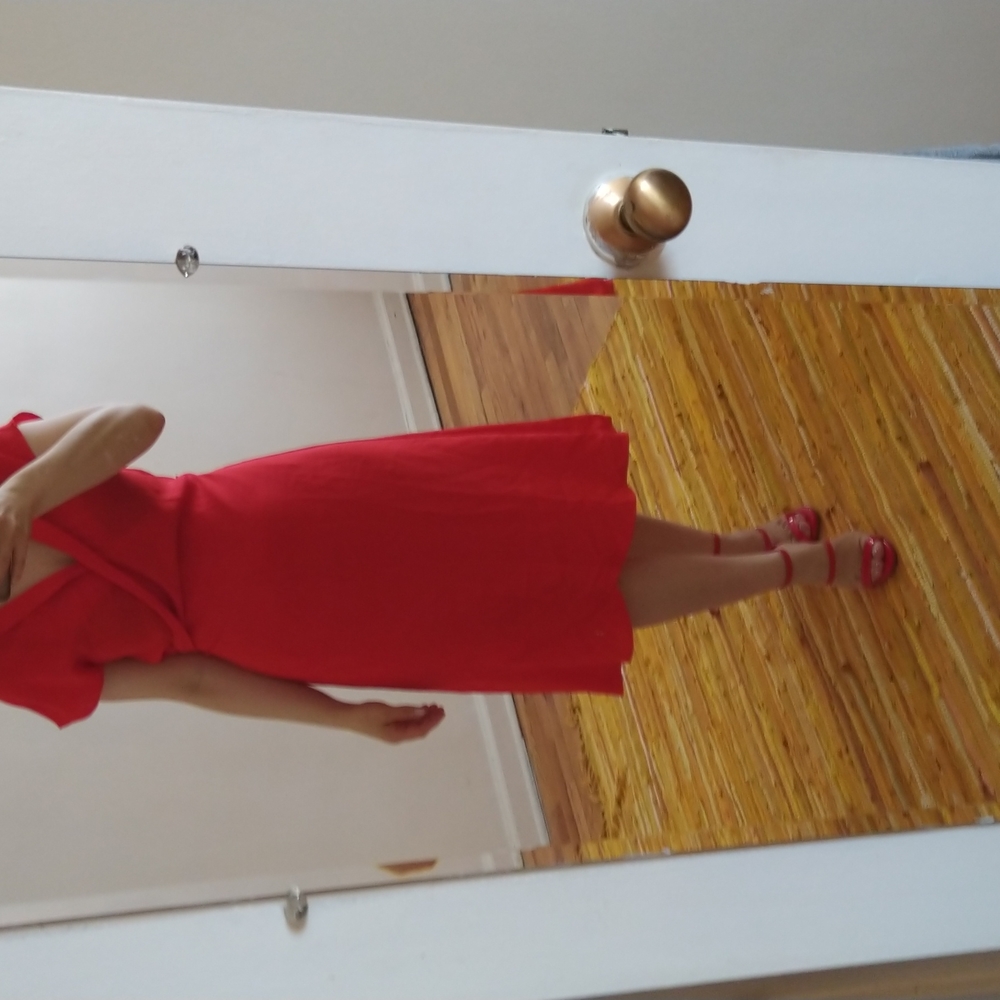 Zara red dress